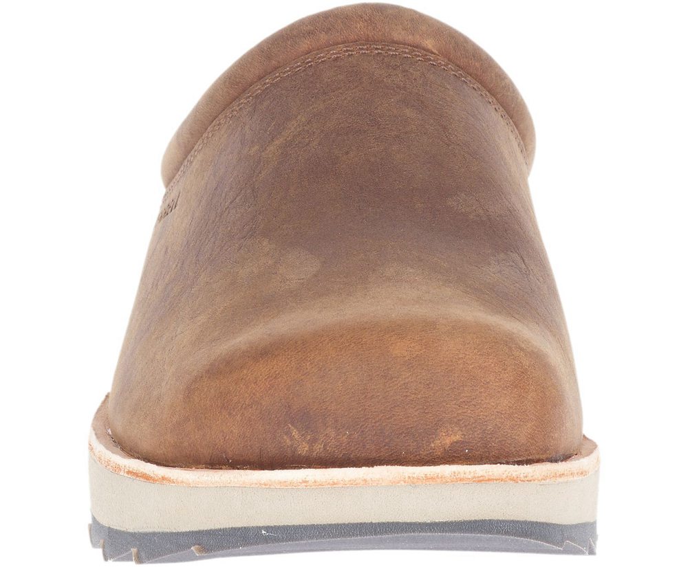 Merrell Barefoot Sko Herre - Juno Clog Læder - Brune - CFZ325017